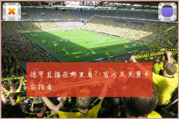 德甲直播在哪里看?官方及免费平台指南